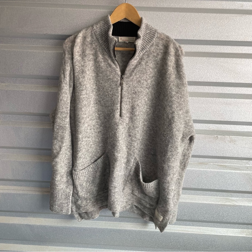 odd molly quarter zip alpaca sweater